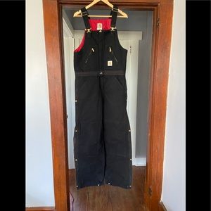 Carhartt R38 32x32 insulated black overalls